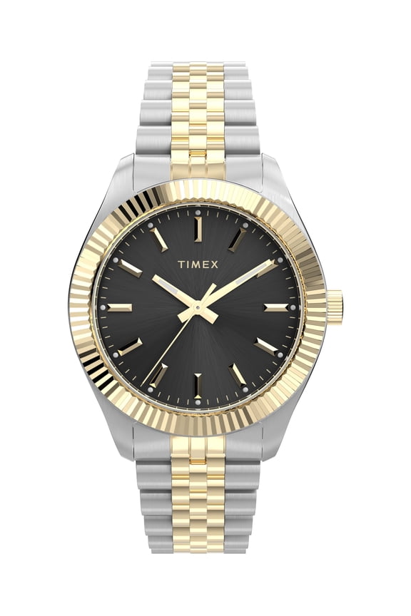 Women's Legacy 36mm Watch - Two-Tone Bracelet Black Dial Gold-Tone Case