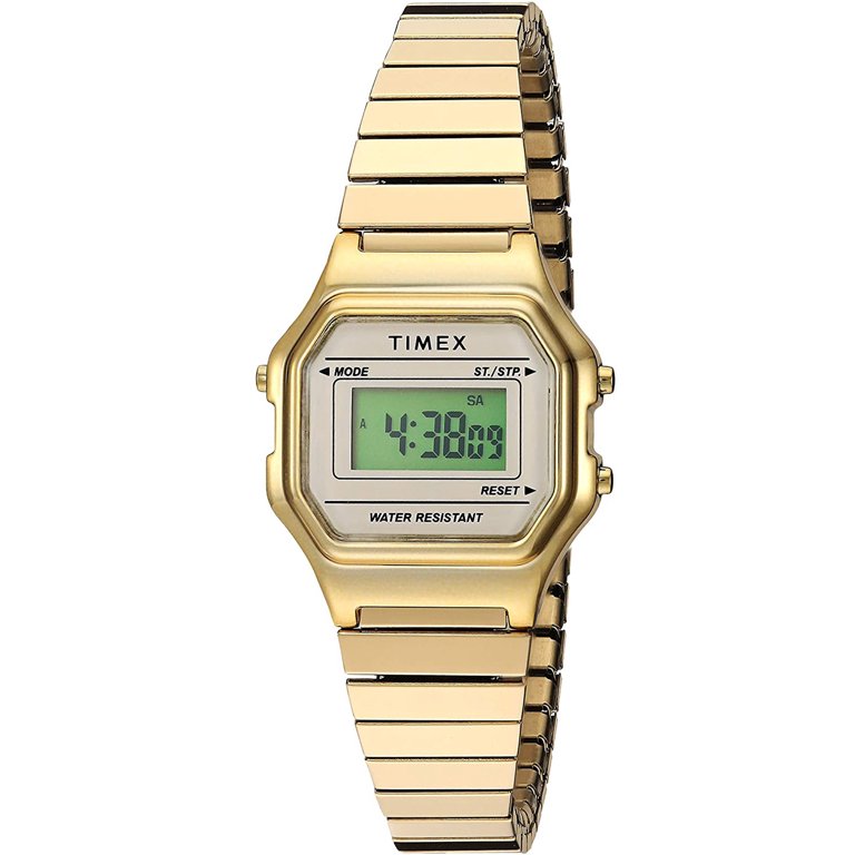 タイメックス Timex デジタル レディース腕時計 TW2T48000 Timex Women's Mini Digital Quartz Gold Stainless Steel