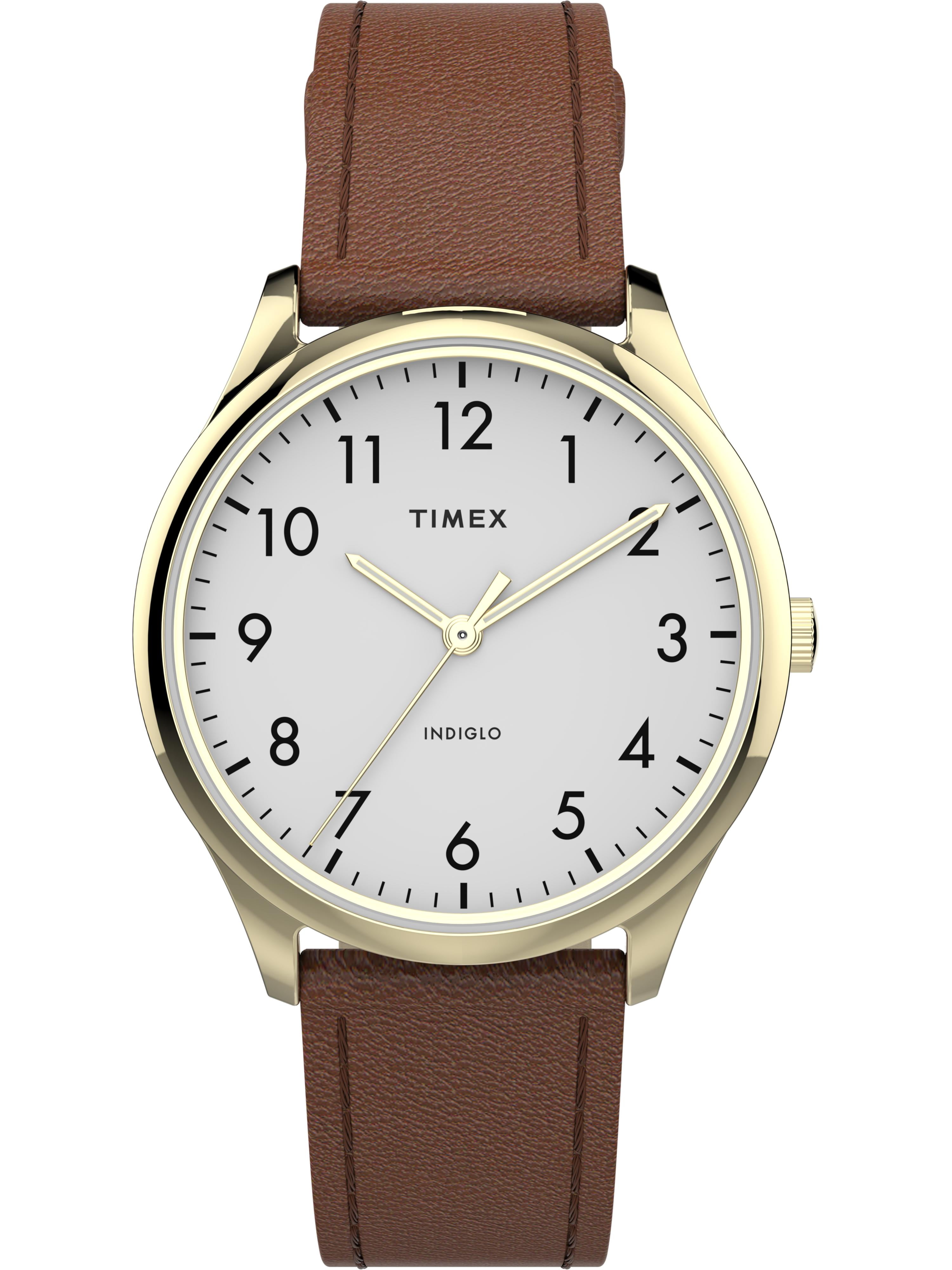 Timex Women's Modern Easy Reader 32mm Brown/Gold/White Watch