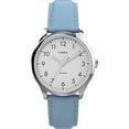 thumbnail image 1 of Timex Women's Modern Easy Reader 32mm Watch – Silver-Tone Case White Dial with Blue Genuine Leather Strap, 1 of 3
