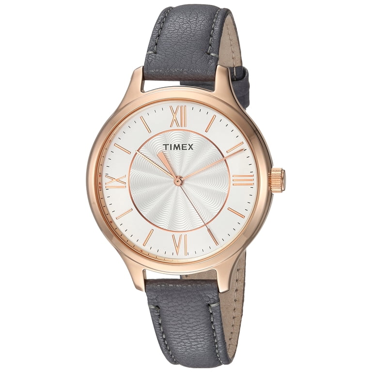 Stylish Women\'s Leather Strap Watch Gray /Rose Gold Anne Klein | Accessories | Stylish Womens Leather Strap  main image 4