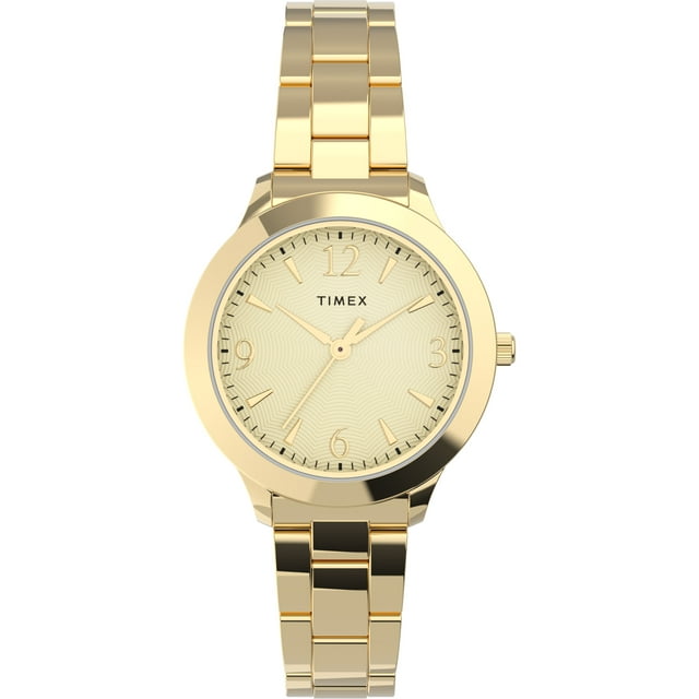 Timex Women's Premium Dress 32mm Watch – Gold-Tone Case & Dial with ...