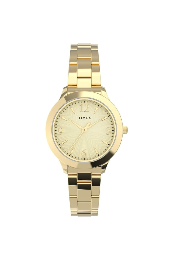 Women's Premium Dress 32mm Watch  Gold-Tone Case & Dial with Stainless Steel Bracelet