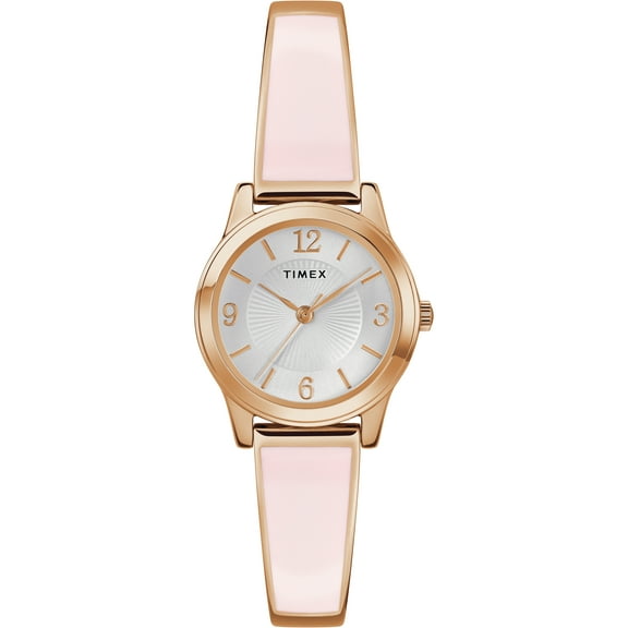 Timex Women's Stretch Bangle 25mm Blush/Rose Gold-Tone Watch, Expansion Band