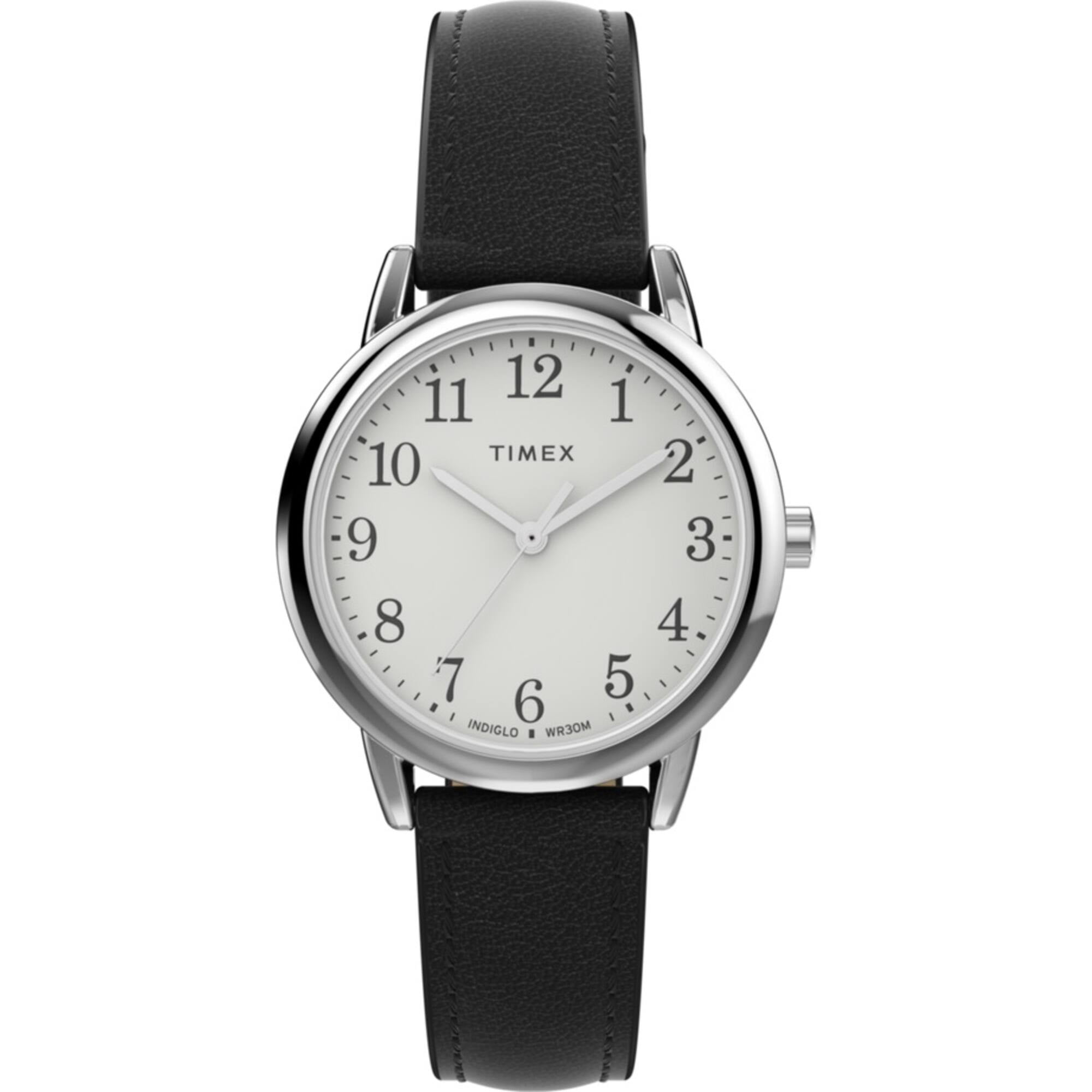 Timex TW2W32500 Women's Easy Reader Eco-Friendly Black Strap Watch