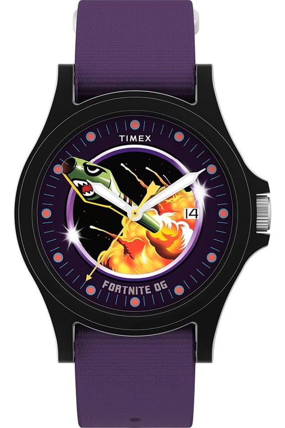 X Fortnite Acadia Quartz Purple Dial Mens Watch