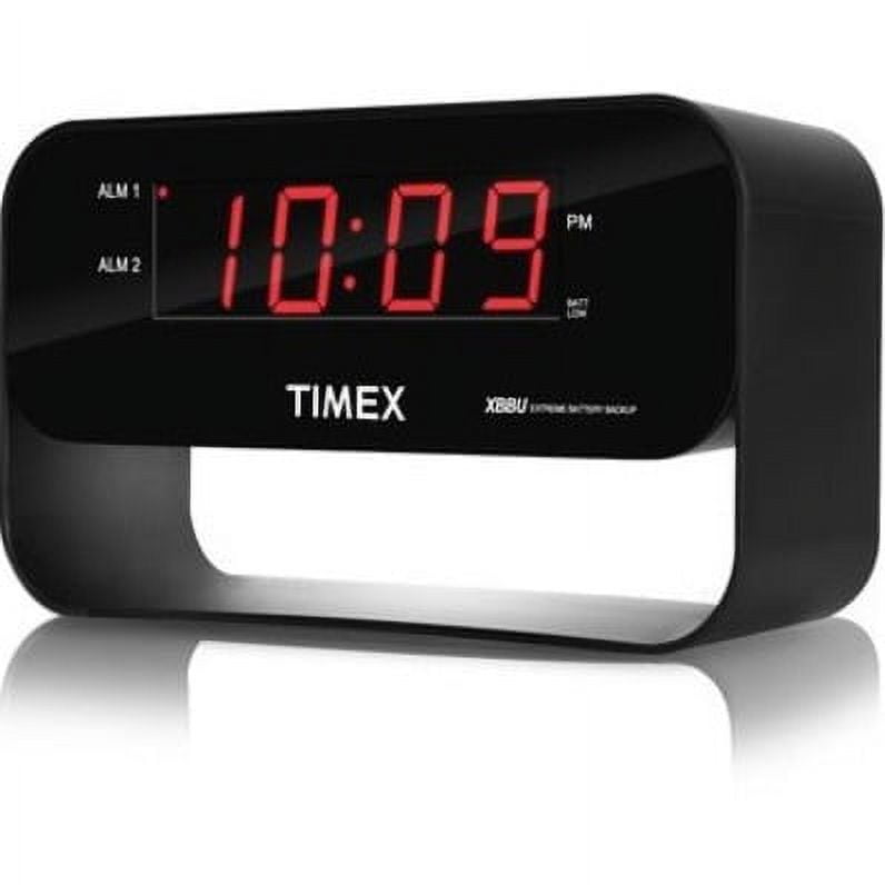 Timex XBBU Dual Alarm Clock with USB Charging and Night Light