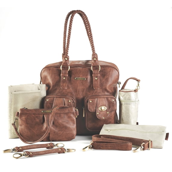 Tami Lessli timi & leslie Rachel 7-Piece Diaper Bag Set, Caramel - Walmart.com