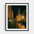 thumbnail image 1 of Timișoara Orthodox Cathedral 01 - Timișoara Județul Timiș Romania Photography Architecture Nightlife Street Photography Vintage City Travel Poster Scenic Black Framed Wall Art Print 11 x 14 inches, 1 of 4