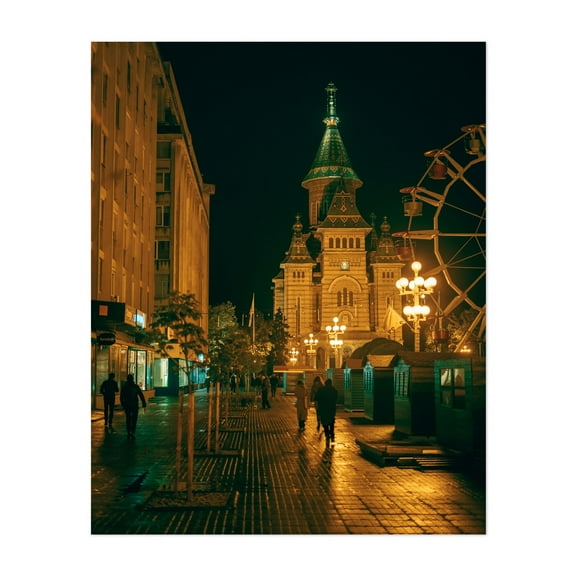 Timișoara Orthodox Cathedral 01 - Timișoara Județul Timiș Romania Photography Unframed Wall Art Print 8 x 10 inches