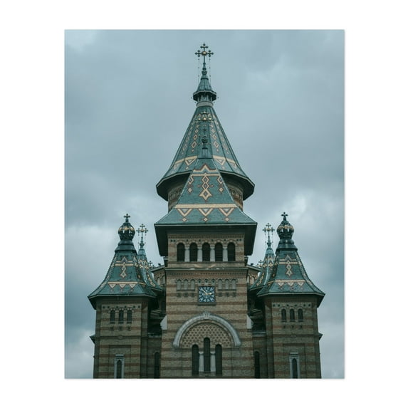 Timișoara Orthodox Cathedral 02 - Timișoara Județul Timiș Romania Photography Unframed Wall Art Print 11 x 14 inches