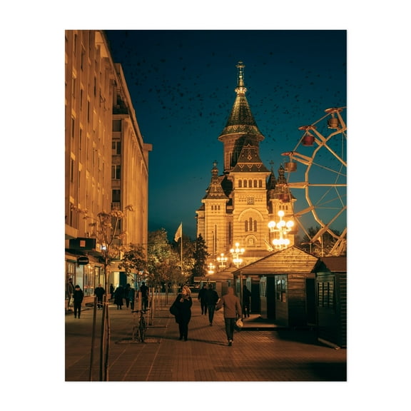 Timișoara Orthodox Cathedral 03 - Timișoara Județul Timiș Romania Photography Unframed Wall Art Print 8 x 10 inches