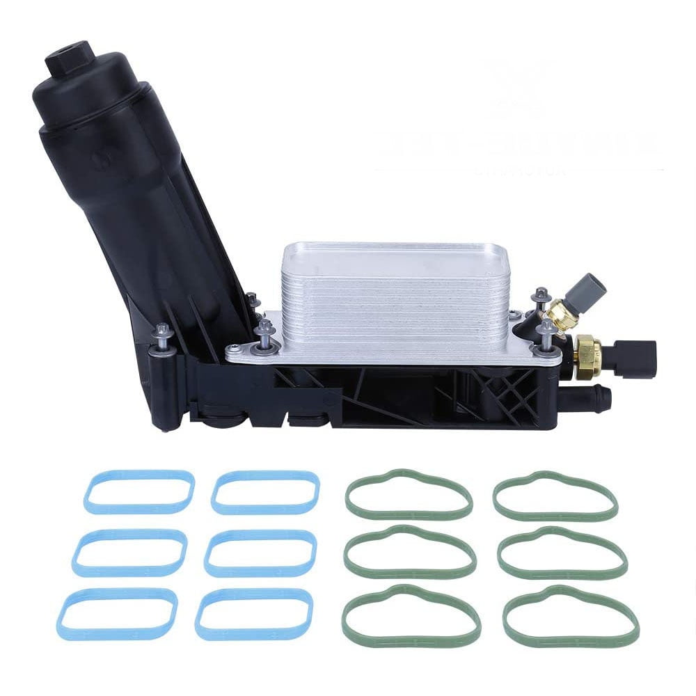 Timilge Oil Cooler Filter Adapter Housing 5184294AE & Intake Seals for 2011-2013 Chrysler Town & Country with 3.6L V6 Engine