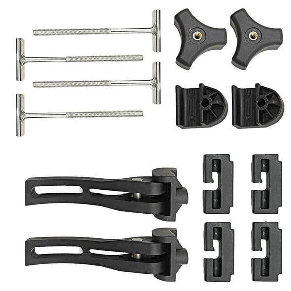 Timilge Universal Body Top Cover T-Bolt Front Fixture Rear Fixture Parts Kit for Hard Quad-fold or Hard Tri-fold Truck Bed Cover
