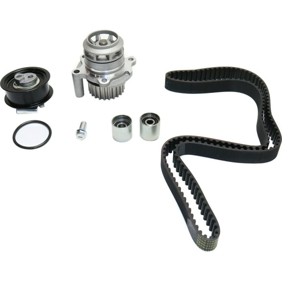 Timing Belt Kit Compatible with 2006-2008 Volkswagen Passat 2005-2009 Audi A4 4Cyl 2.0L Water Pump Included