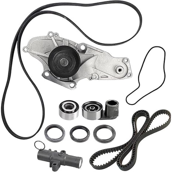 Timing Belt Kit with Water Pump Compatible with 2003-2018 Honda Acura V6 Fits Accord Crosstour Odyssey Pilot Ridgeline MDX RDX RL TL TSX Saturn Vue 3.0L 3.5L 3.7L Engine.TKH002 TCKWP329 19200RDVJ01