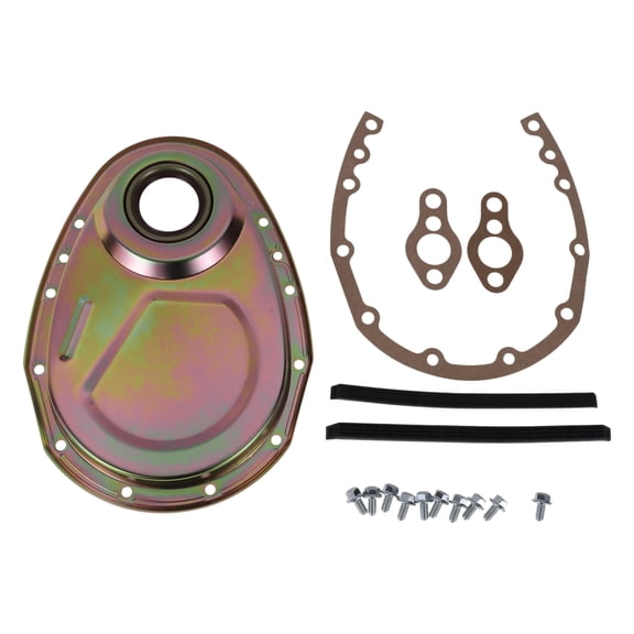 Timing Chain Cover for Chevy SBC Small Block 283 327 305 350 383 Engines Timing Chain Cover Kit With Gasket Seal Bolts