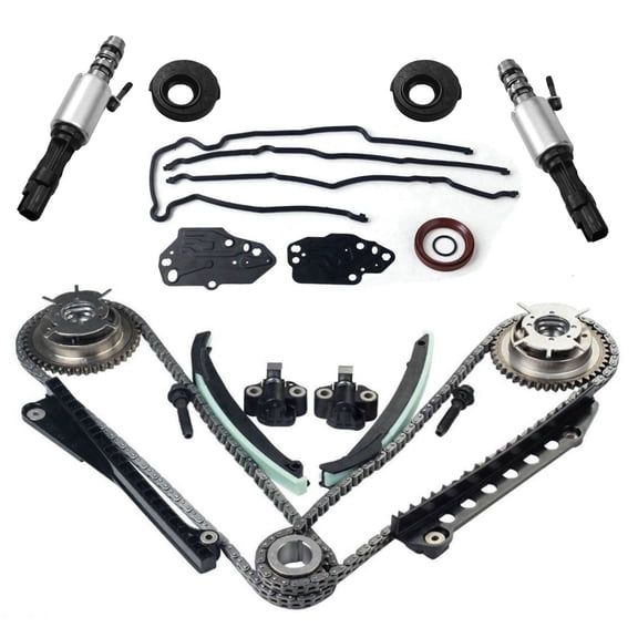 Timing Chain Kit+Cam Phasers+VVT Valves For 5.4L Triton 3V Ford F150 Lincoln