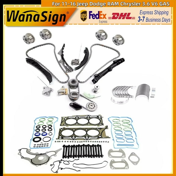 Timing Chain Kit Head Gasket Piston For 2011-2016 For Jeep For Dodge For RAM For Chrysler 3.6L V6 GAS 1500