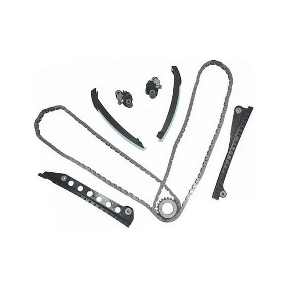 Timing Chain Kit - with Sprocket, Tensioners, Tensioner Arms, and Guide Rails - without Cam and VVT Variable Valve Timing Sprocket - Compatible with 2005 - 2008 Ford Expedition 5.4L V8 24-Valve