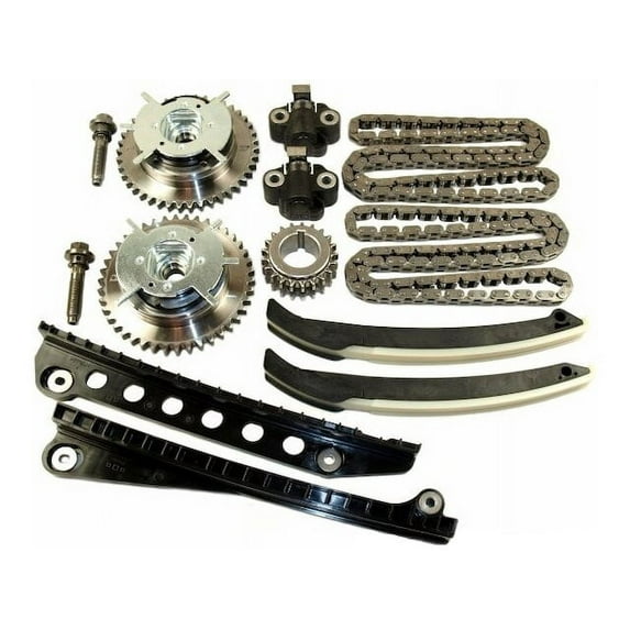Timing Chain Kit with Variable Valve Timing VVT Sprockets - Compatible with 2006 - 2010 Ford F-150 5.4L V8 (VIN V), 2004 - 2008 Ford F-150 5.4L V8 (VIN 5) 2005 2007 2009