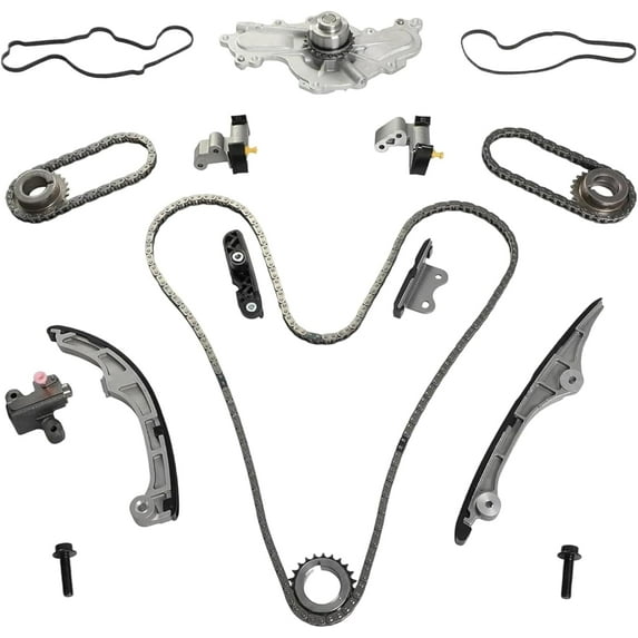 Timing Chain Kit Water Pump for Ford Edge Flex Taurus Lincoln MKS MKT MKX Mazda 6 CX-9 3.5L 3.7L 2007-2010