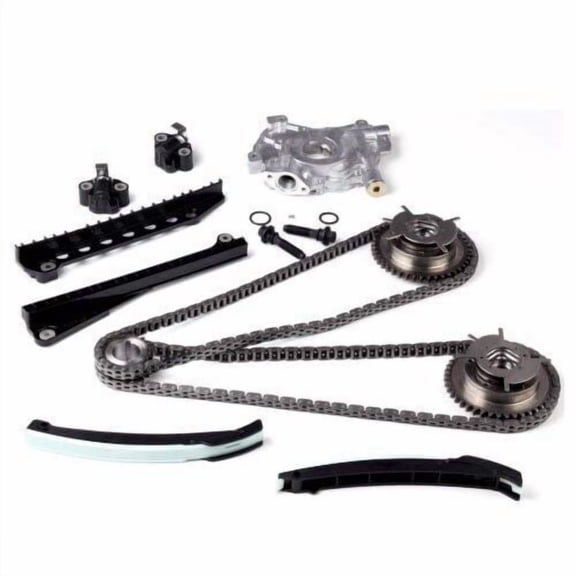 Timing Chain Oil Pump Kit Cam Phasers For Ford F150 Lincoln 5.4 3-V 04-08