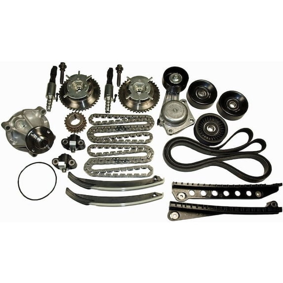 Timing Chain and Drive Belt Kit with Water Pump - Compatible with 2005 - 2006, 2009 - 2014 Ford Expedition 5.4L V8 2010 2011 2012 2013
