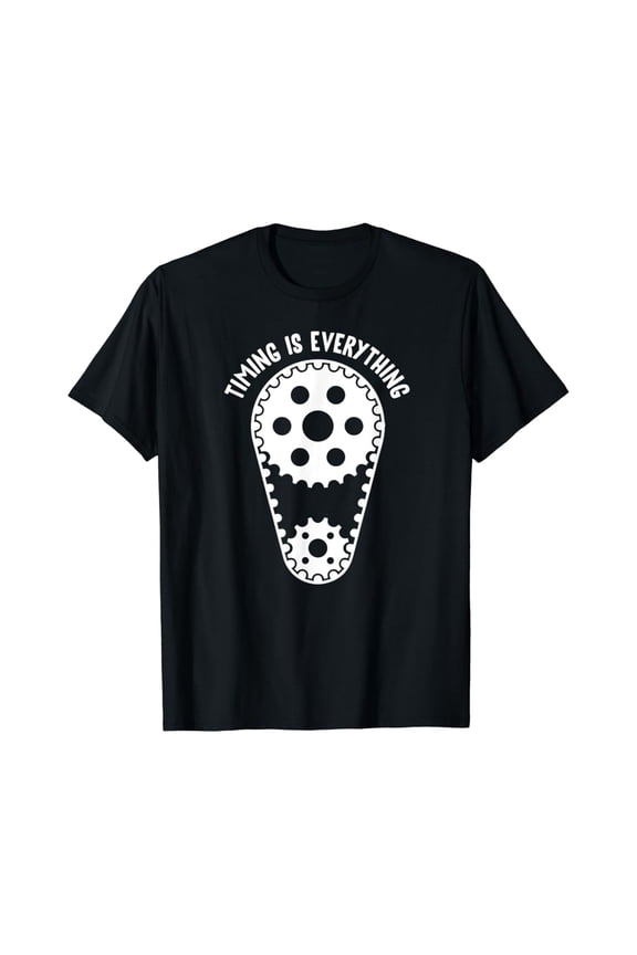 Timing Is Everything And Mechanic Wrench Clock Graphic T-Shirt