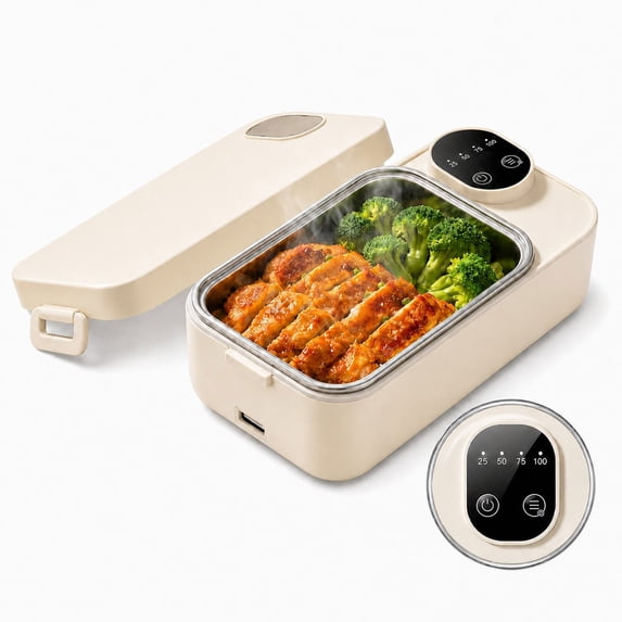 Timing Rechargeable Heating Lunch Box 900ML Portable, Water Free 304 ...