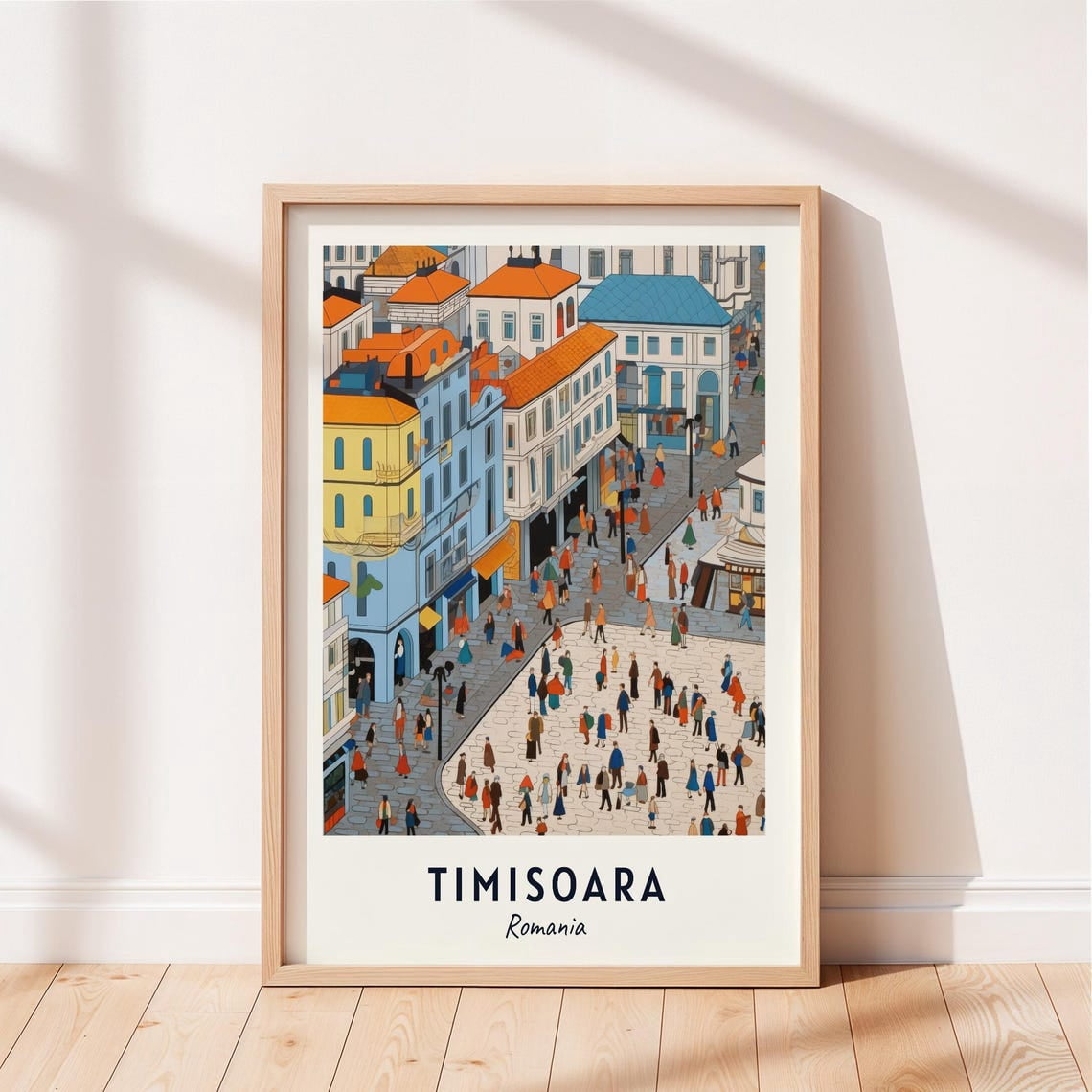 Timisoara Travel Union Square Romania Cityscape Poster, Travel Inspired ...