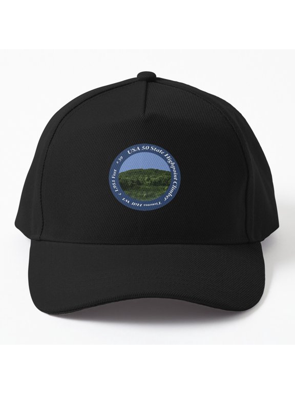 Timms Hill WI 39 of 50 States Baseball Cap, Highpoint Climber Adventure Hat Style