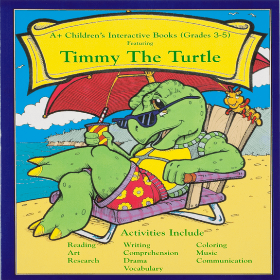 Timmy The Turtle Grades 3-5-Reading Story and Activity Book-Perfect Bind Paperback.