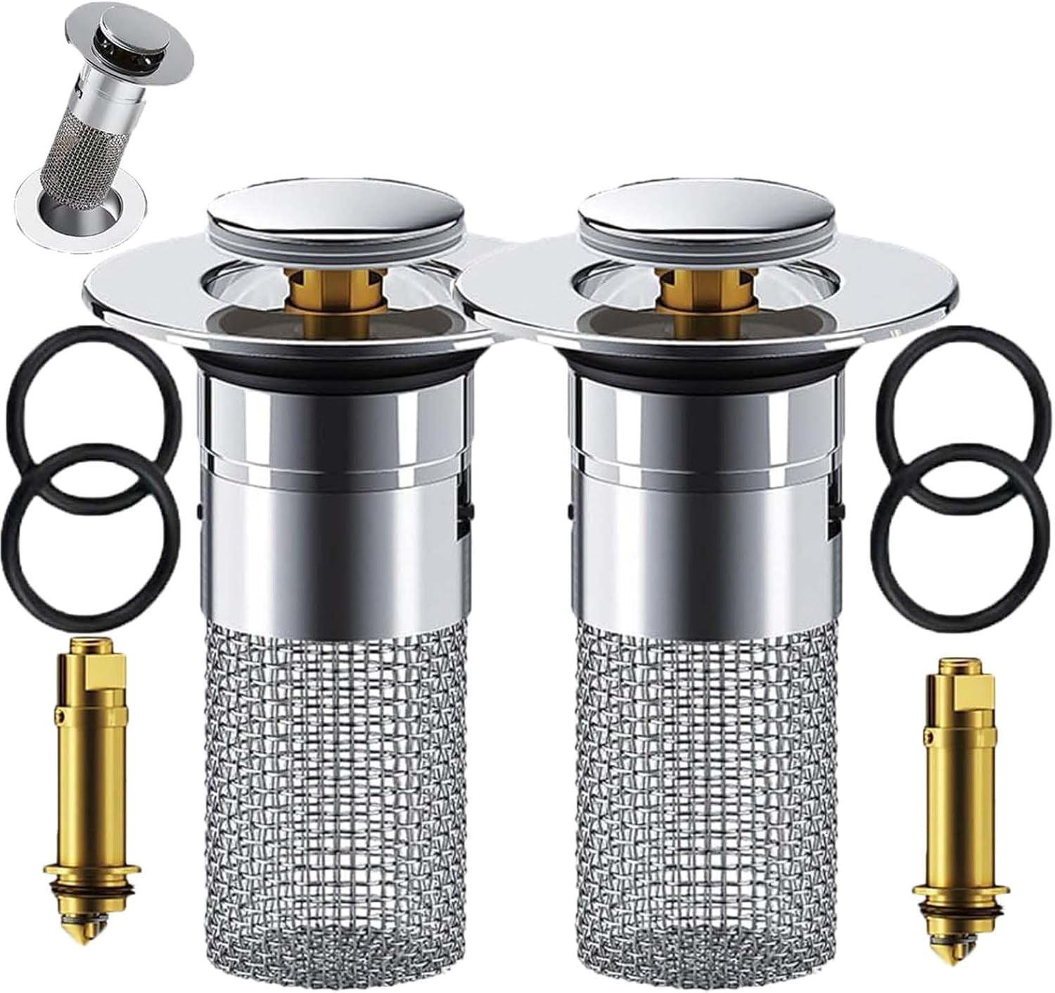 Timnamy Drain Filter,Pop up Sink Drain Strainer - Fits 99% of U.S ...