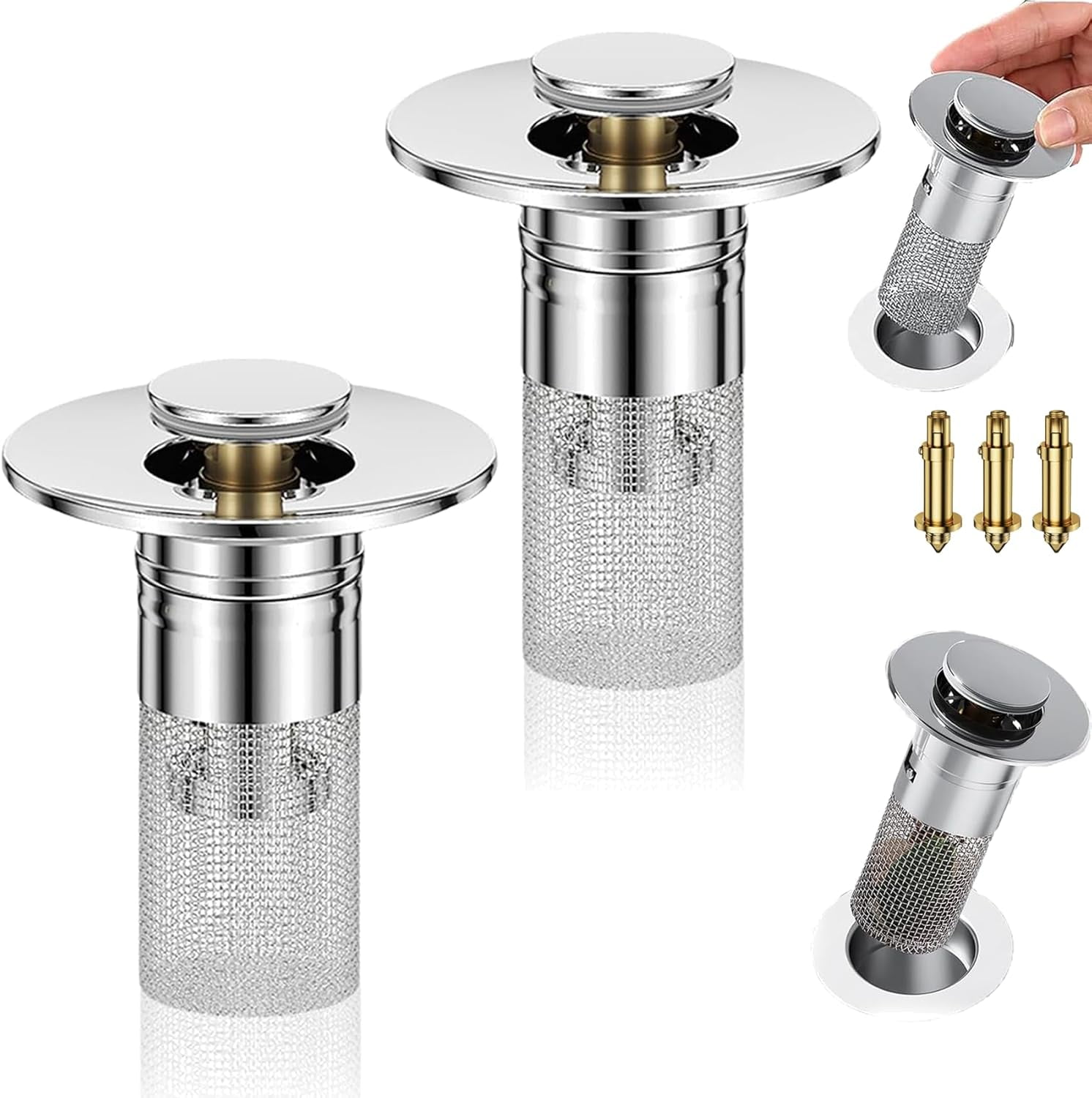 Timnamy Drain, Timnamy Sink Strainer, Universal Stainless Steel Drain ...