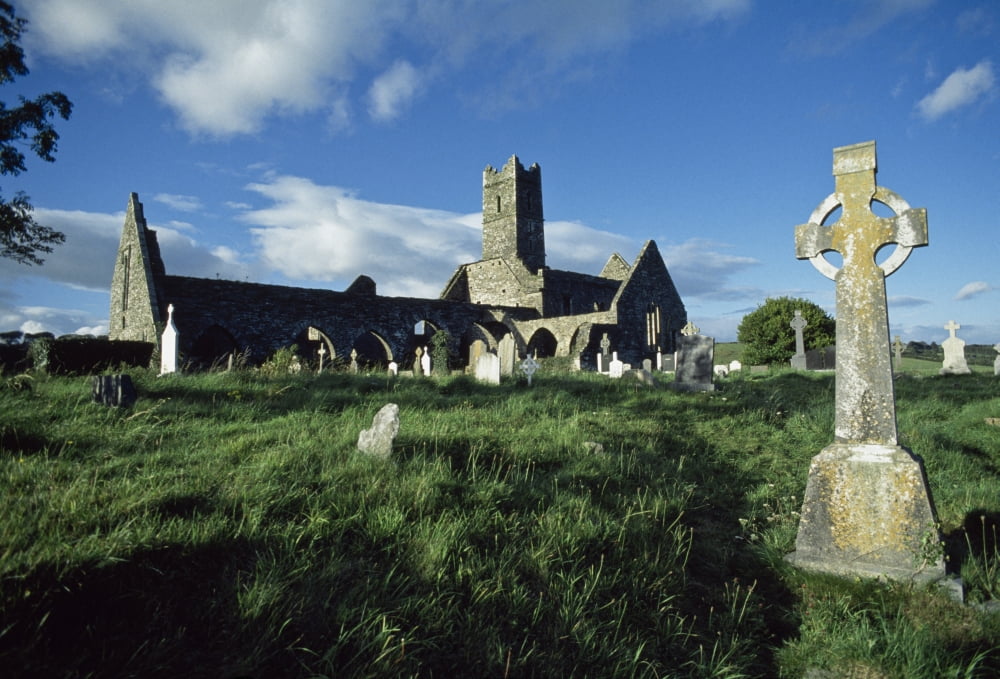 Timoleague Abbey Co Cork Ireland 13Th Century Franciscan Abbey Canvas Art - The Irish Image Collection Design Pics (36 x 24)