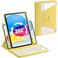 thumbnail image 1 of Timoom 360 Rotatable Keyboard Cover for iPad 10th Generation 10.9 inch 2022,Full Wrap Back Stand Shell Design with Magnetic Detachable Cute Round Keyboard and Built-in Capacitive Pen Slot, 1 of 7