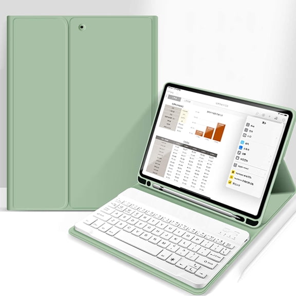Timoom Case for iPad 6th/5th Generation 9.7 inch, Stand Folio Detachable Wireless Bluetooth Keyboard Cover Soft TPU Back Case with Pencil Holder for iPad 9.7 2018/2017