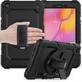 thumbnail image 1 of Timoom Galaxy Tab A 8.0 2019 Case (SM-T290/T295), [Built in Screen Protector] Shockproof Heavy Duty Protective Rugged Cases with 360 Rotating Kickstand Cover for Tablet Galaxy Tab A 8.0,Black, 1 of 7