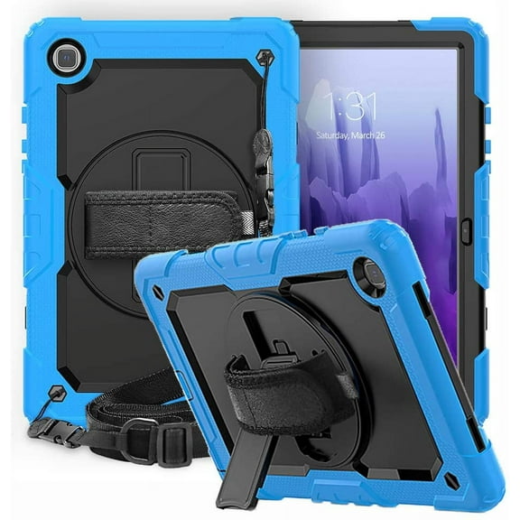 Timoom Galaxy Tab A7 10.4 Inch 2020 Case (SM-T500/T505/T507),[Built in Screen Protector]Shockproof Heavy Duty Protective Cases with Handle Stand Rugged Cover for Samsung Galaxy A7 Tablet,Light Blue