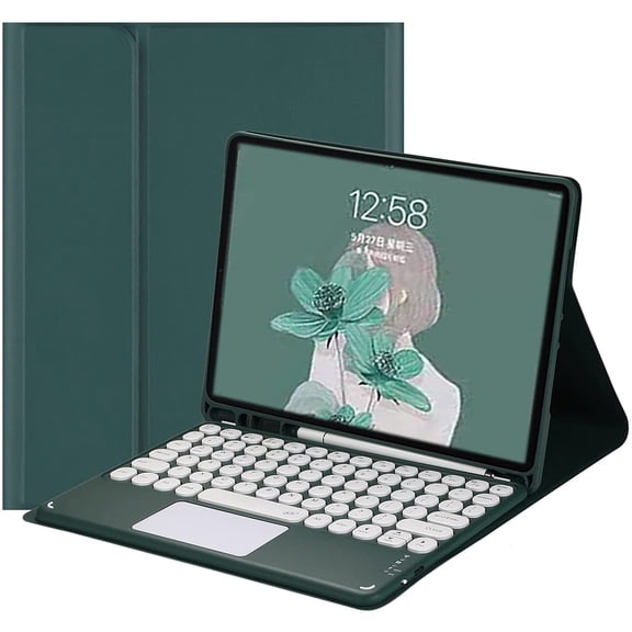Timoom Galaxy Tab A7 10.4 inch 2020 Model (SM-T500 T505 T507) Keyboard Case with Touchpad Cute Round Key Color Keyboard Detachable Touch Keyboard Cover S Pen Holder