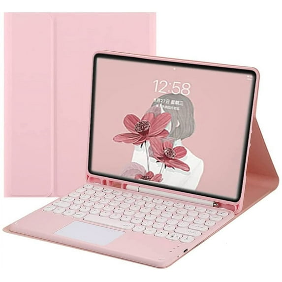 Timoom Galaxy Tab S9 11'' 2023 Model (SM-X710/X716B/X718U) Keyboard Cover with Touchpad Round Keys Slim Magnetic Detachable Bluetooth Keyboard