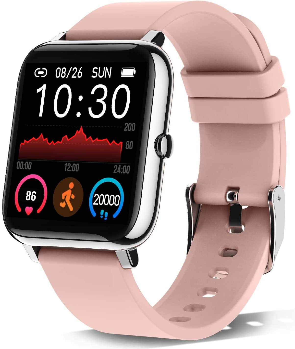 Timoom Heart Rate Monitor 1.4 inch Pink with Silicone Sport Band ...