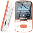 thumbnail image 1 of Timoom MP3 Player 32GB Bluetooth 5.0 with Clip Lossless Sound with FM Radio, Portable HiFi MP3 for Sports and Racing, Support SD USB TF Up to 128GB Card Orange, 1 of 6