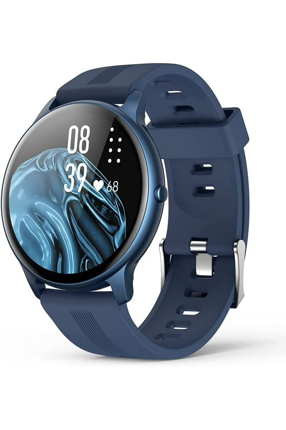 Smart Watch for Android iOS, 1.3'' Full Touch Fitness Tracker IP68 Waterproof Bluetooth Round Sports Smartwatch with Heart Rate Monitor Message Notification DIY Watch Face for Men Women