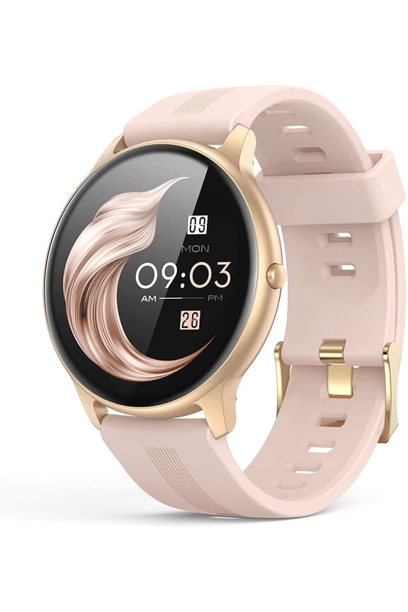 Smart Watch for Android iOS, 1.3'' Full Touch Fitness Tracker IP68 Waterproof Bluetooth Round Sports Smartwatch with Heart Rate Monitor Message Notification DIY Watch Face for Men Women