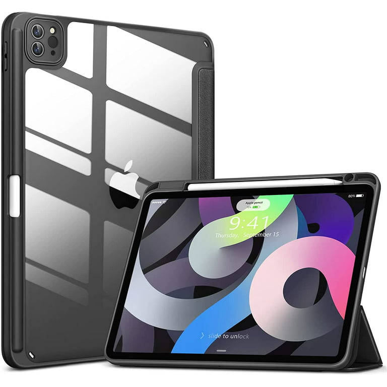 for iPad Air 5th 2022 / iPad Air 4th 10.9 Inch 2020 Case with Tempered  Glass Screen Protector, Slim Stand Hard Protective Smart Cover for 10.9”  iPad