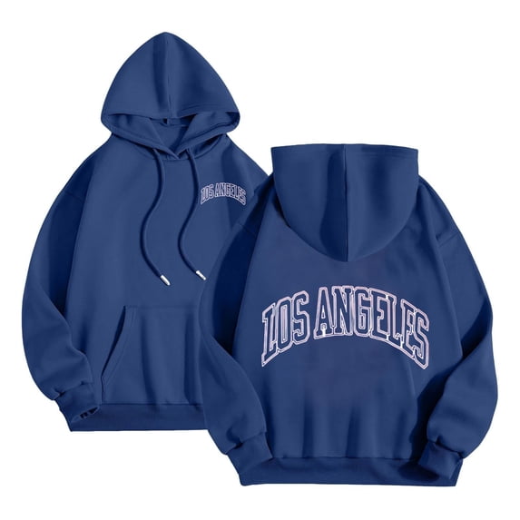 Timoontee California Sweatshirts for Teen Girls Crew Neck Letter Graphic Oversize Pullover Comfy Casual Pullover Fall Winter Clothes Blue 8