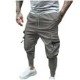thumbnail image 1 of Timoontee Casual Jogger Drawstring Waist Trousers Fishing Hiking Pants for Men Cargo Pants Sweatpants with Pocket Pull On Pants Lightweight Workwear Straight Leg Gray XXL, 1 of 8