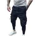 thumbnail image 1 of Timoontee Casual Jogger Drawstring Waist Trousers Fishing Hiking Pants for Men Cargo Pants Sweatpants with Pocket Pull On Pants Lightweight Workwear Straight Leg Navy S, 1 of 8